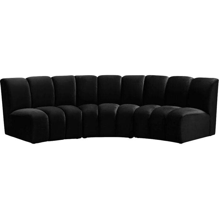 Symmetrical leather store sectional