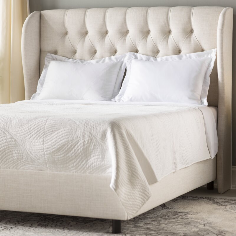 Goodrich velvet deals upholstered standard bed