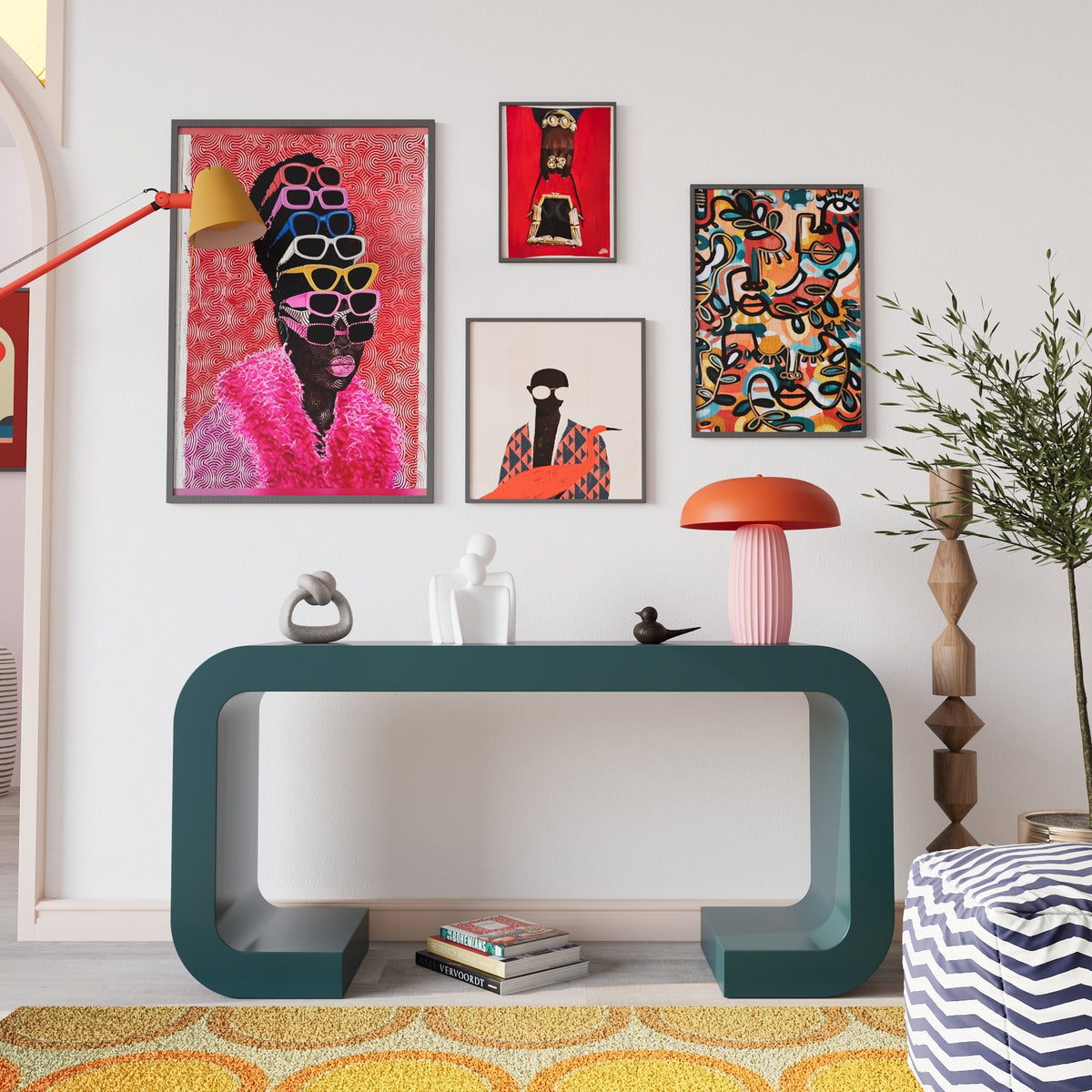 Marlow Console Table (Teal)