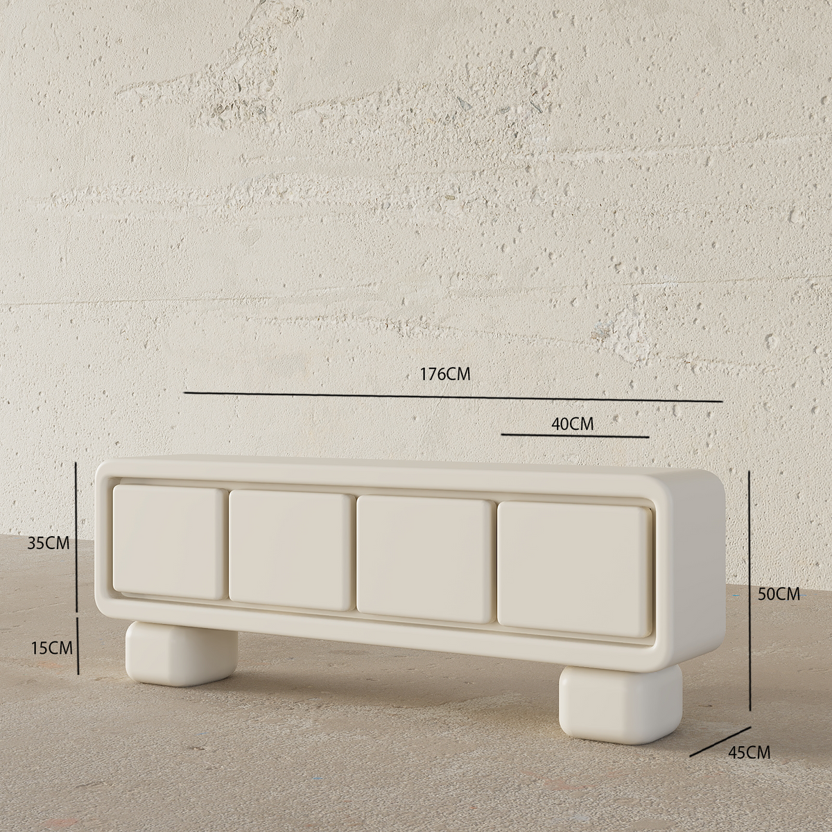 Avalon TV Unit (Off-White)