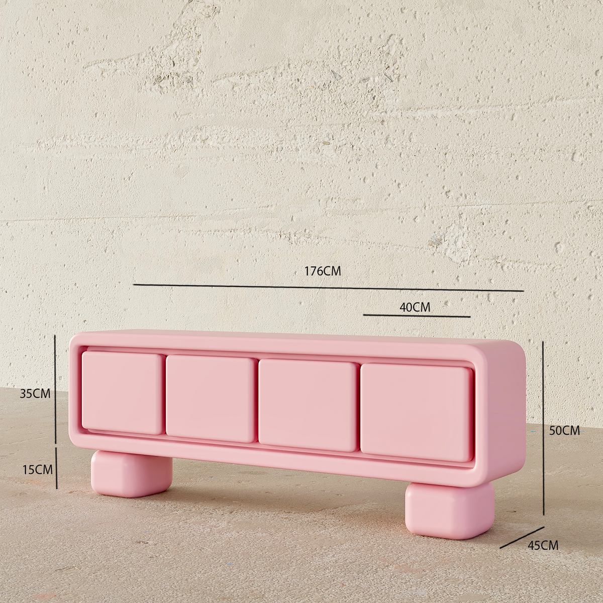 Avalon TV Unit (Pink)