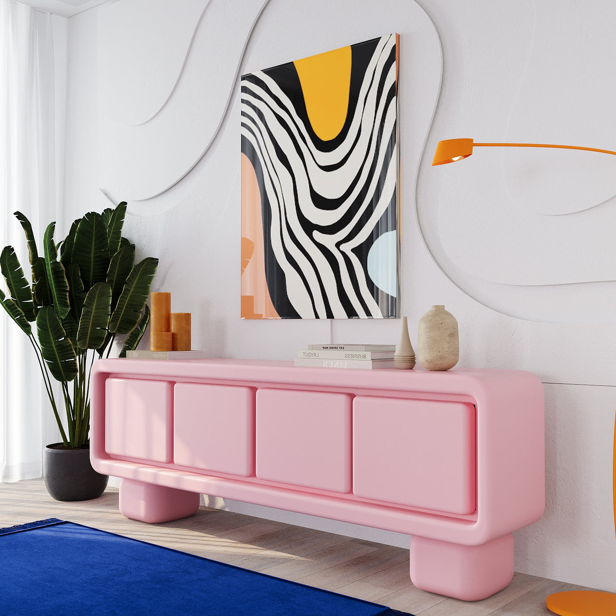 Avalon TV Unit (Pink)