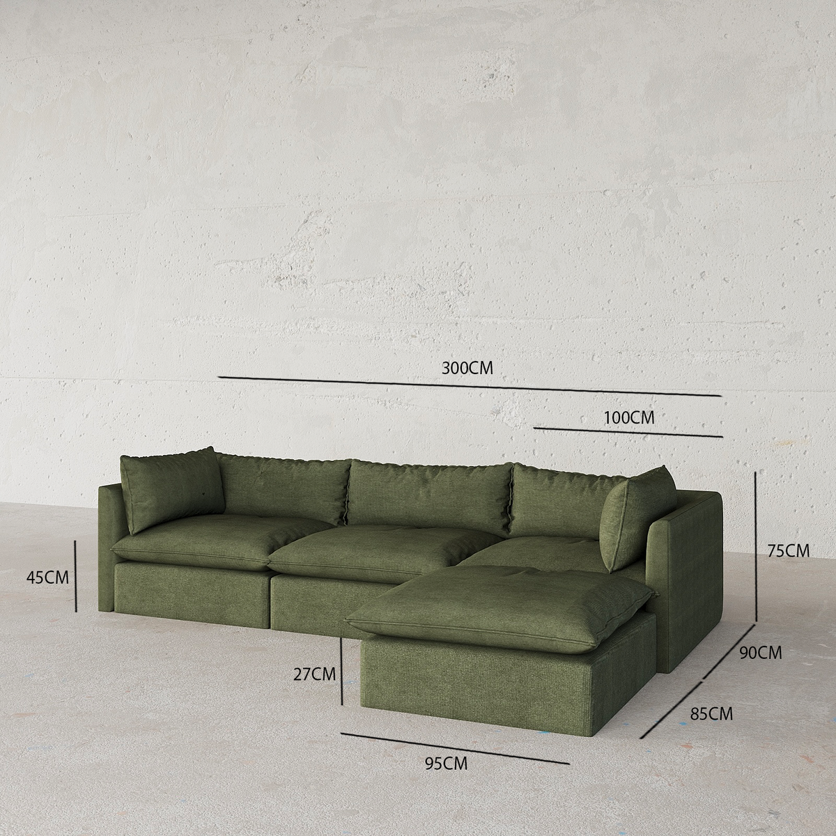 Olivia / 3S. Sectional Sofa