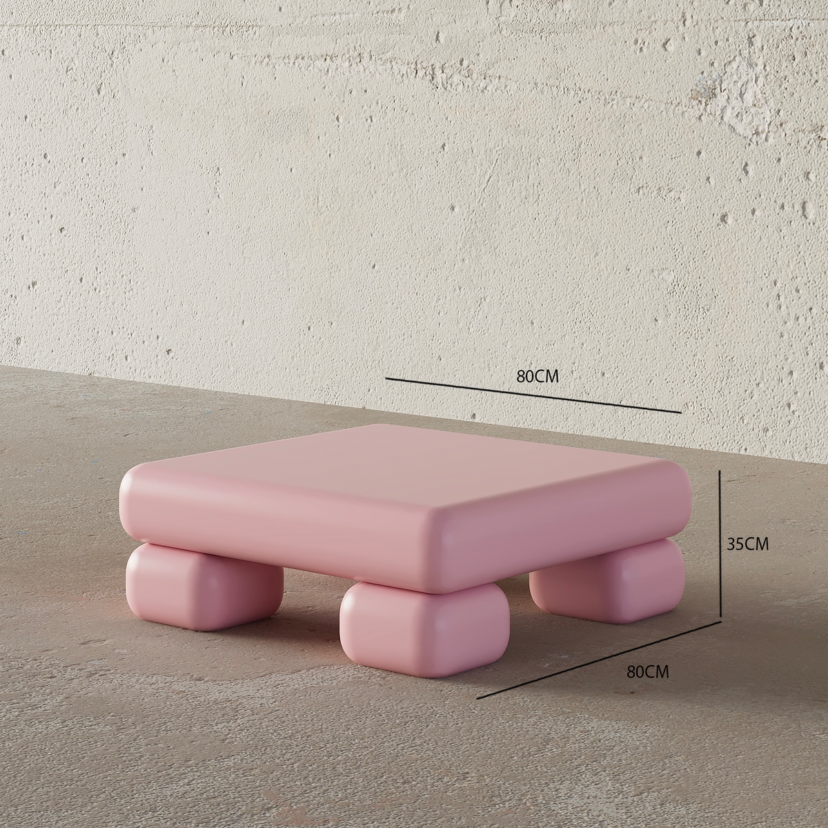 Puffy Coffee Table (Pink)