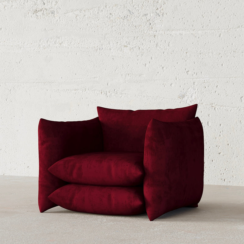 Pillows Armchair (Burgundy)