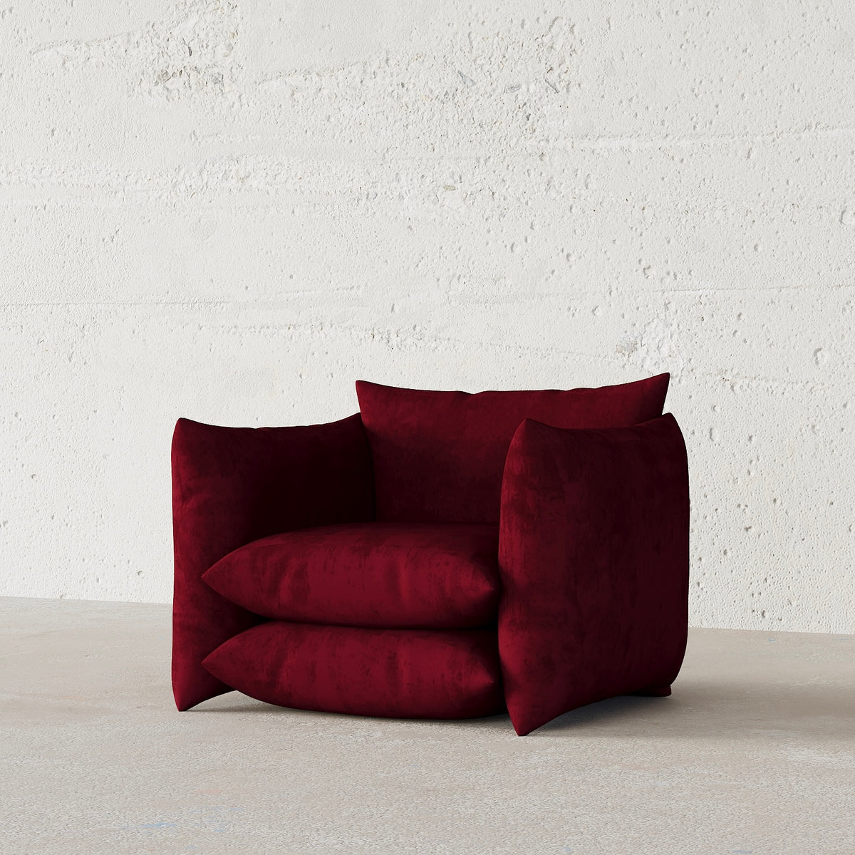 Pillows Armchair (Burgundy)