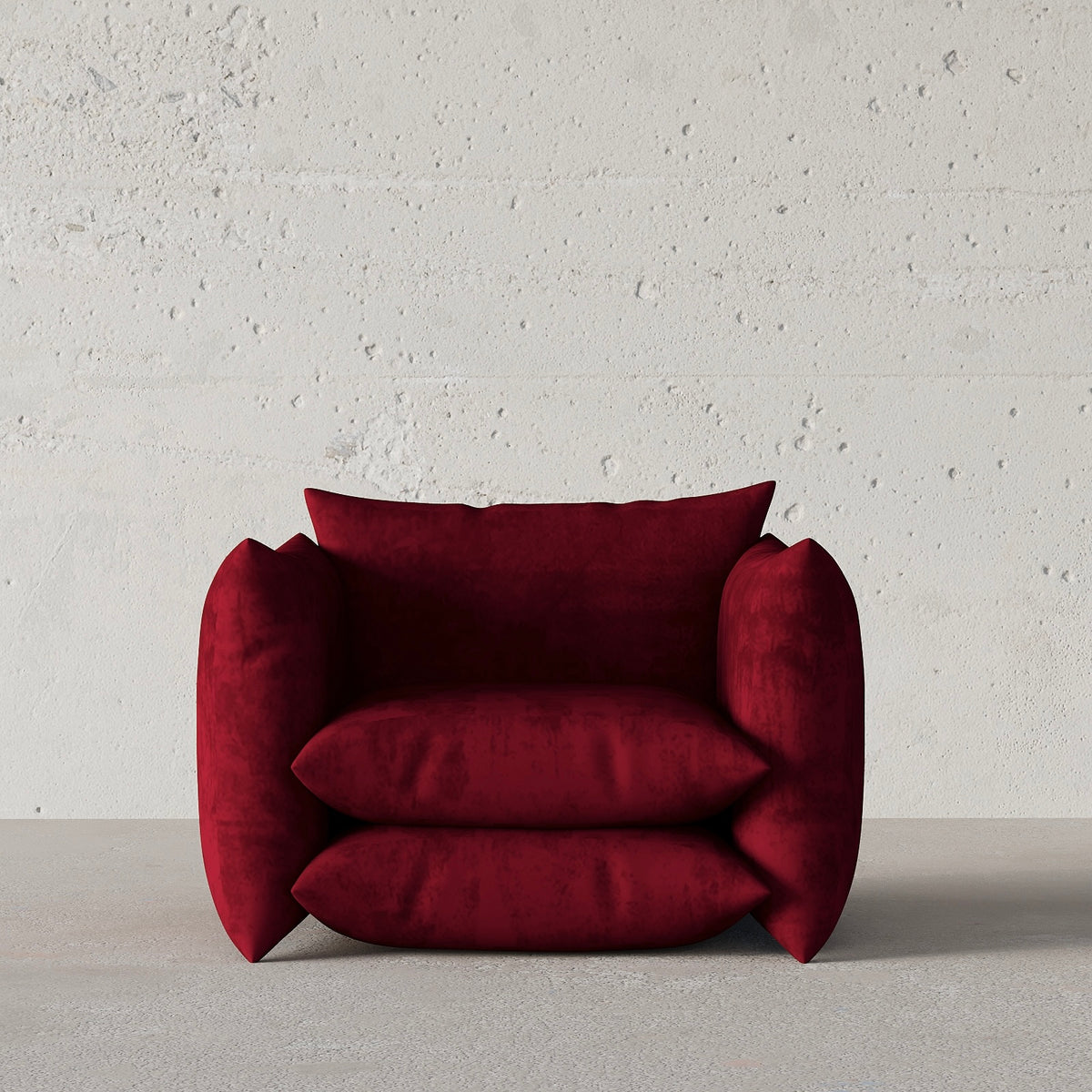 Pillows Armchair (Burgundy)