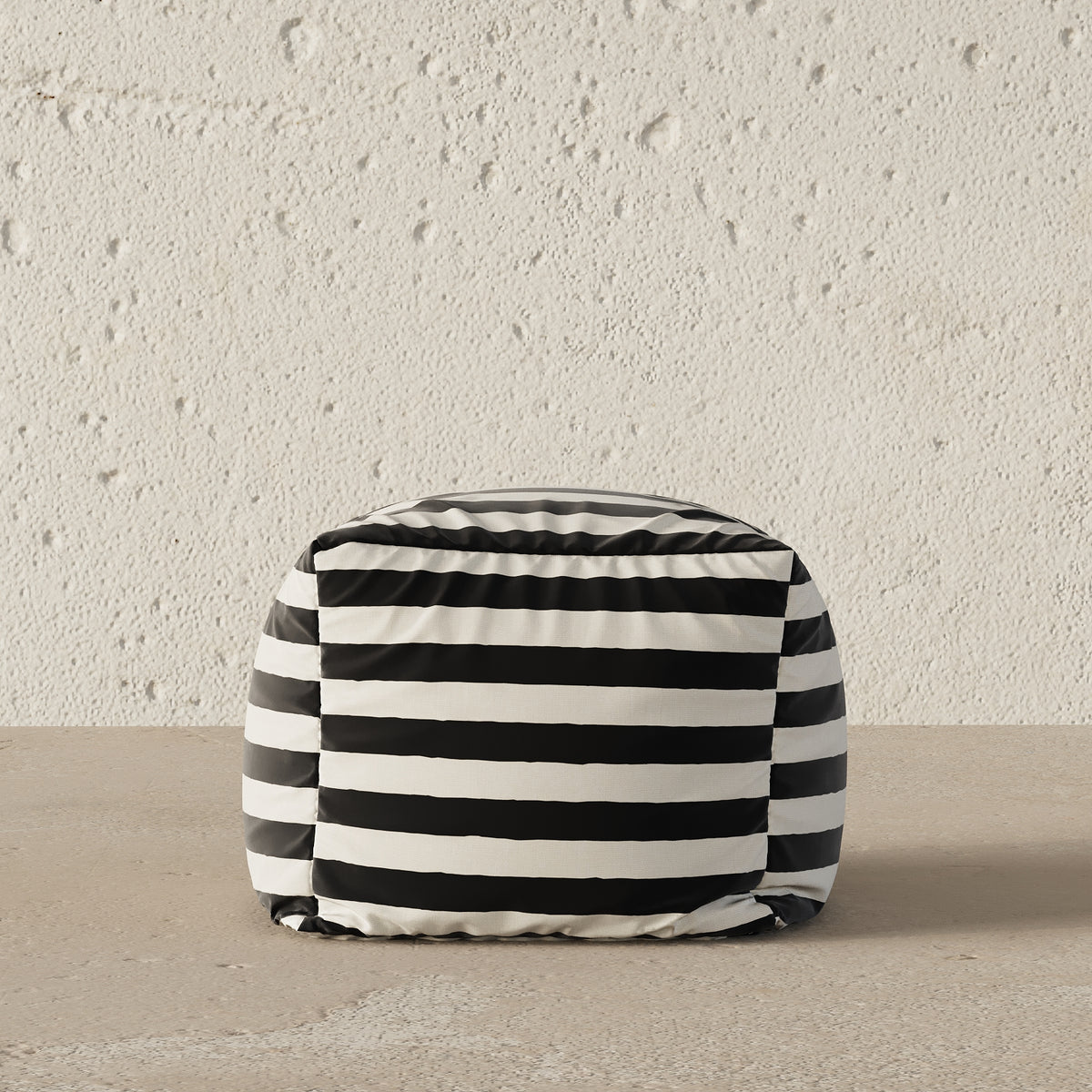 Zebra Pouf (Black)