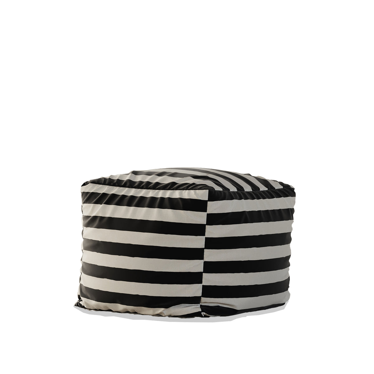 Zebra Pouf (Black)