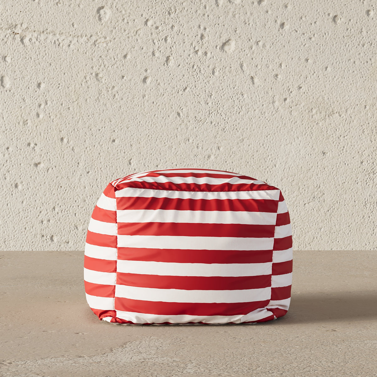 Zebra Pouf (Cozy Red)