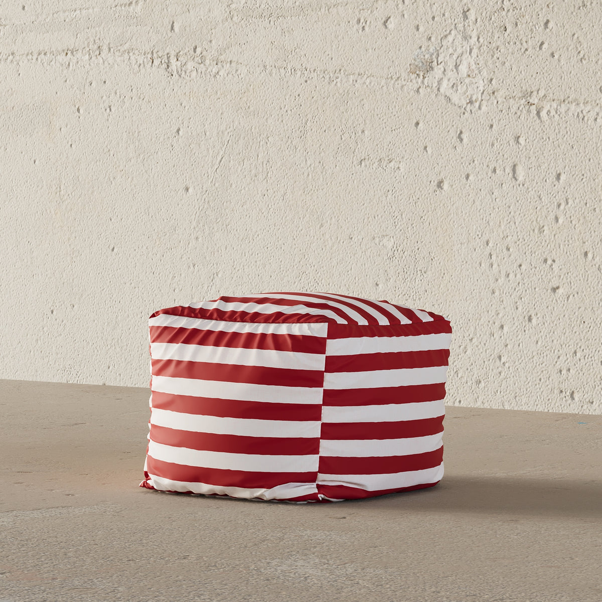 Zebra Pouf (Cozy Red)