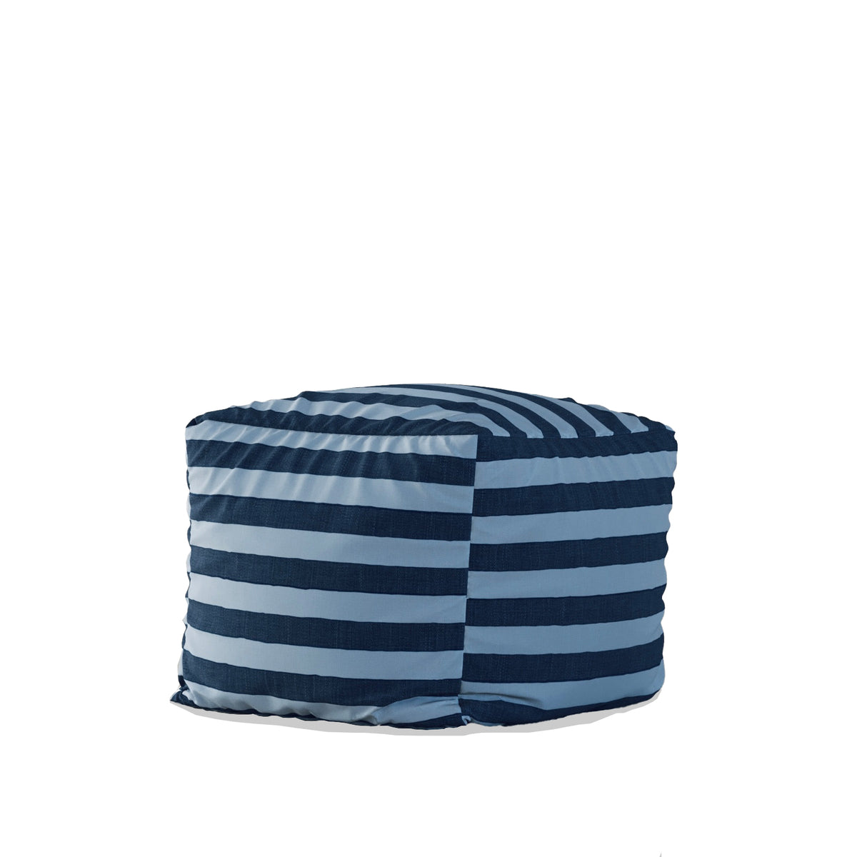 Zebra Pouf (Beach Blue)