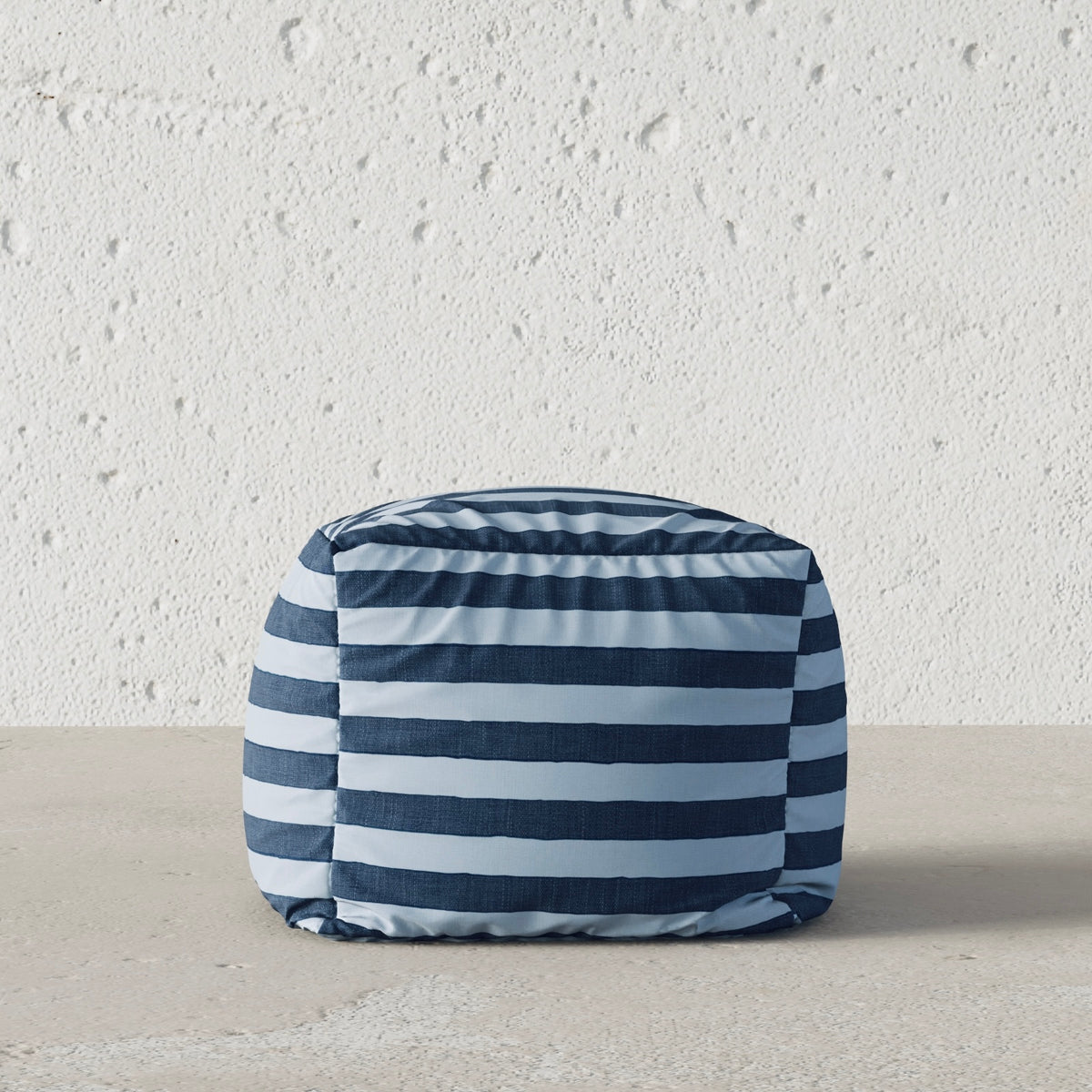 Zebra Pouf (Beach Blue)