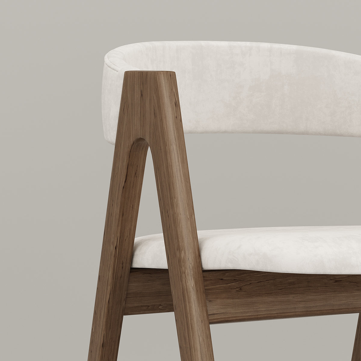 Gubi Dining Chair / White Suede