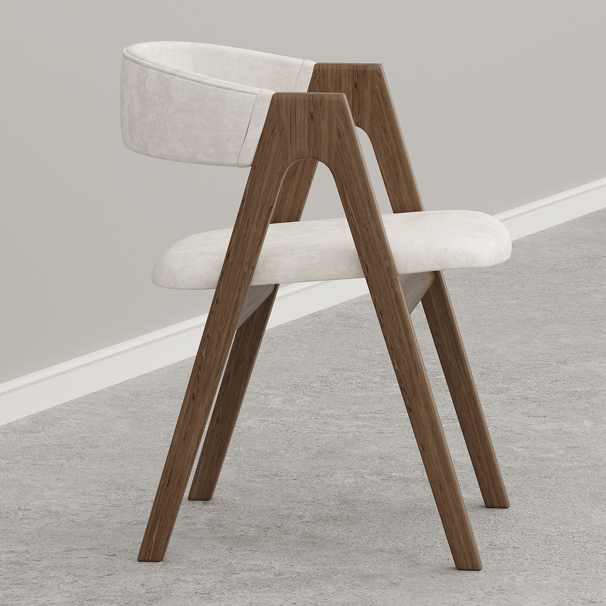 Gubi Dining Chair / White Suede