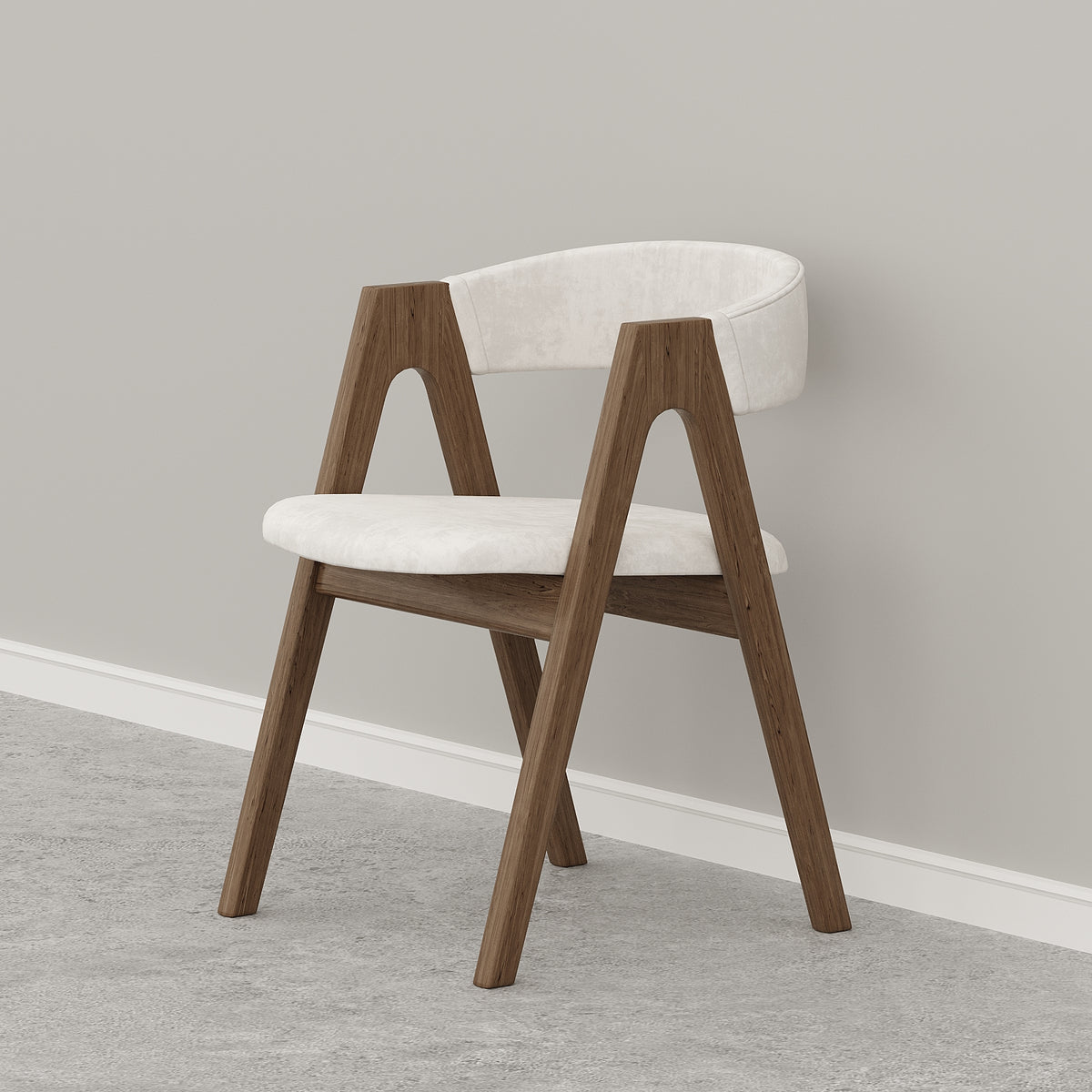 Gubi Dining Chair / White Suede