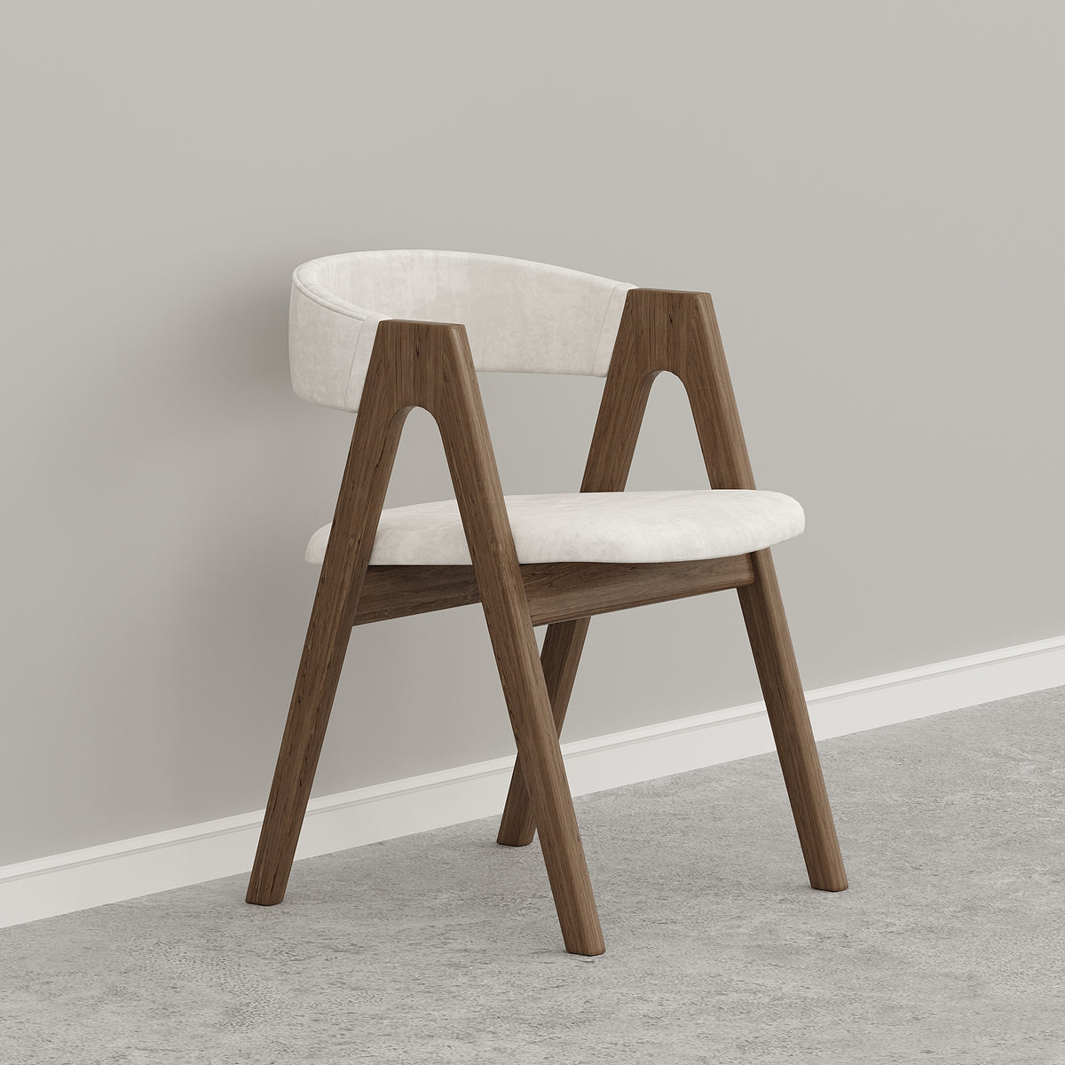 Gubi Dining Chair / White Suede