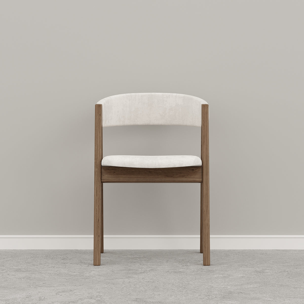 Gubi Dining Chair / White Suede