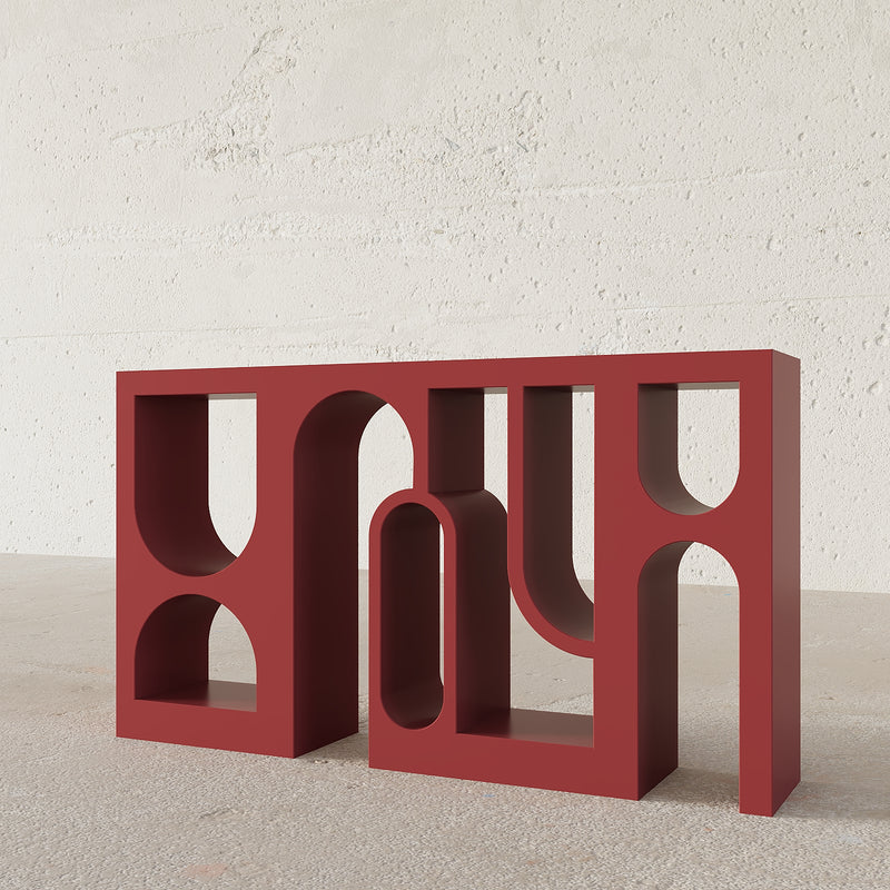 Fusion Console Table (Maroon)