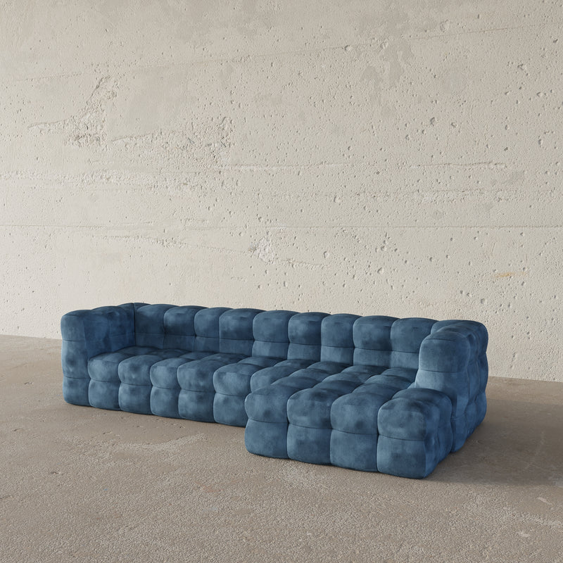 Veyron L-Shape Sofa / Cotton Velvet