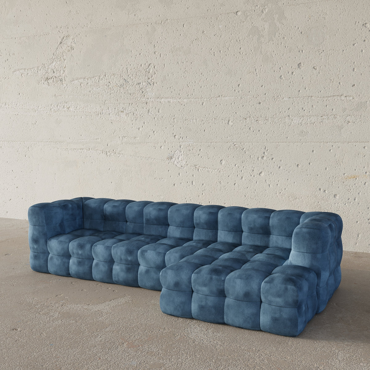 Veyron L-Shape Sofa / Cotton Velvet