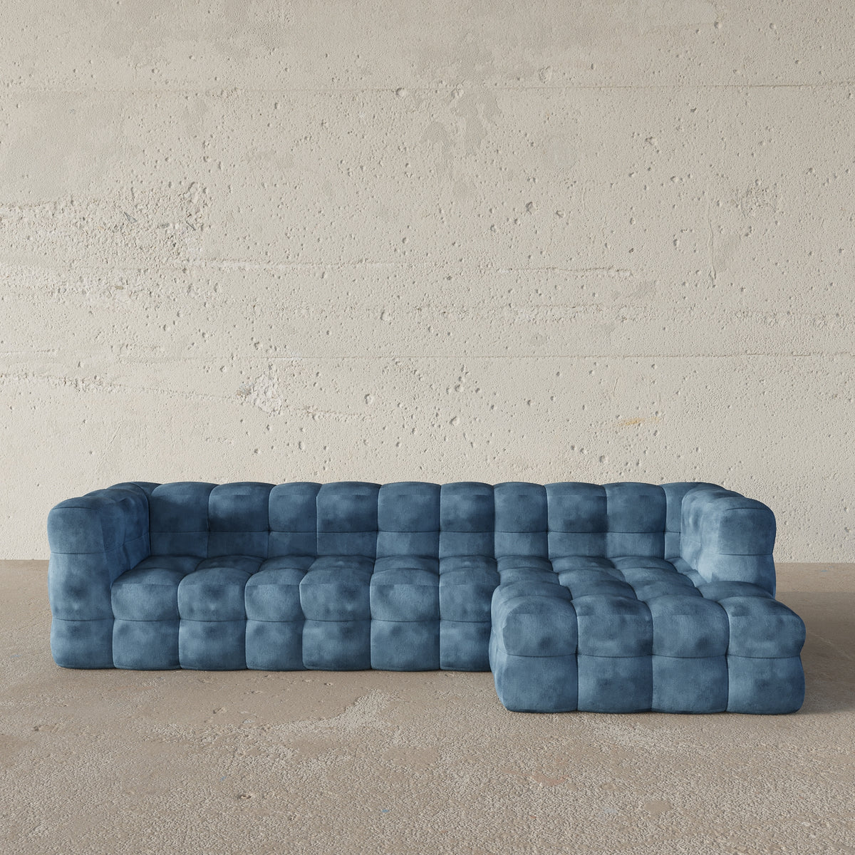 Veyron L-Shape Sofa / Cotton Velvet