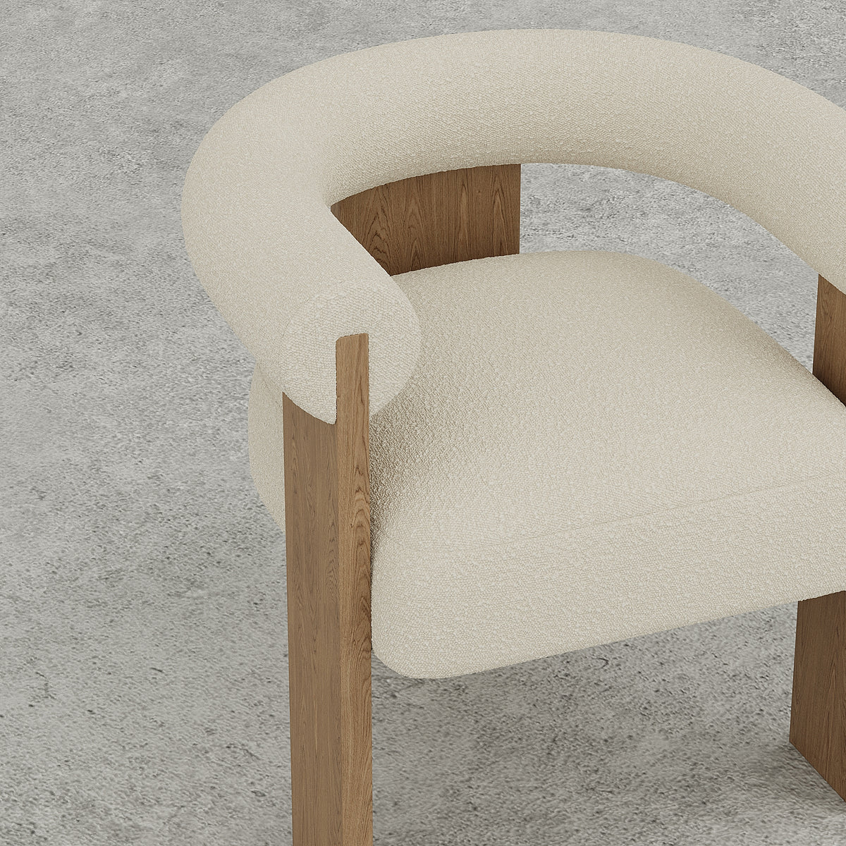 Micah Armchair / White Boucle