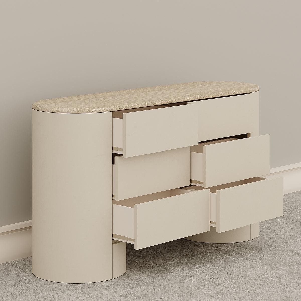 Zelda Dresser / Travertine Top