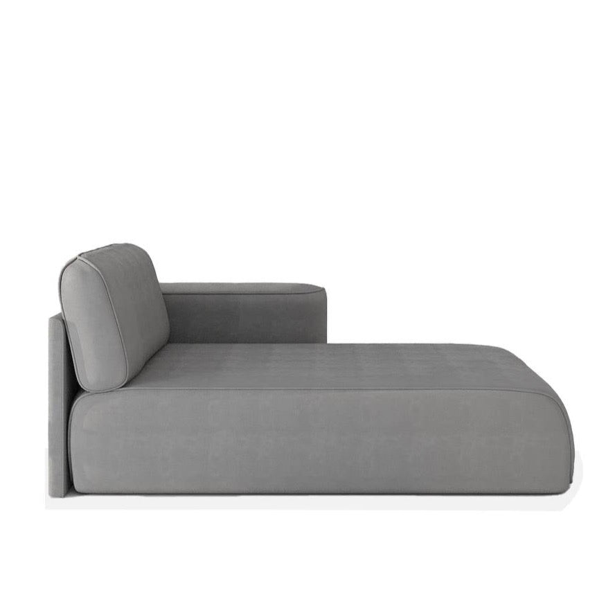 Monica Chaise / Dark Grey Faux Leather