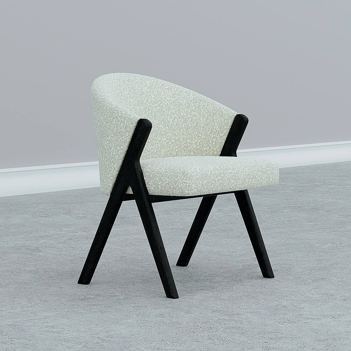 Bisou Armchair / White Boucle