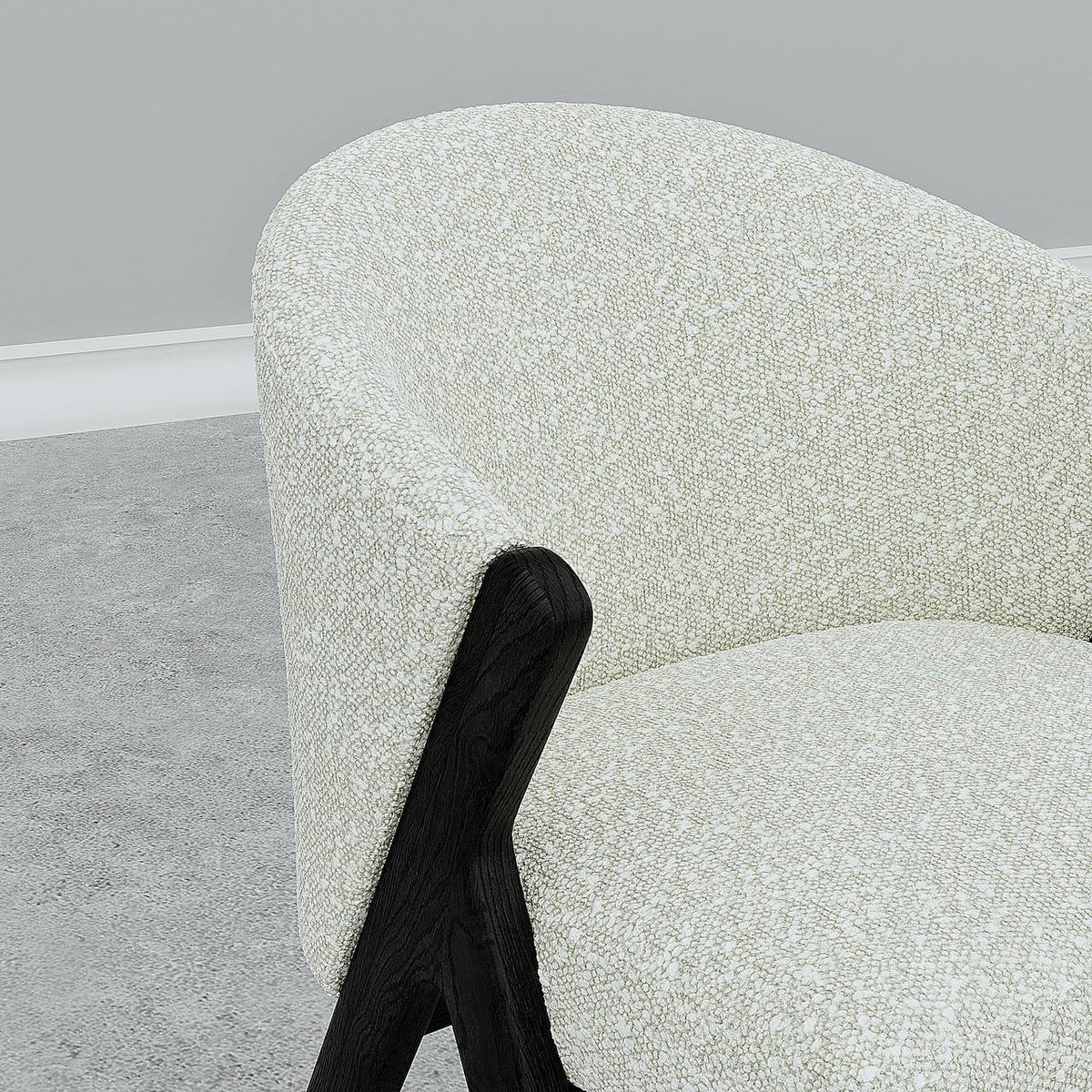 Bisou Armchair / White Boucle