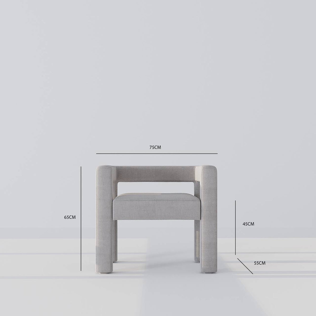 Julep Armchair / Premium Grey Linen