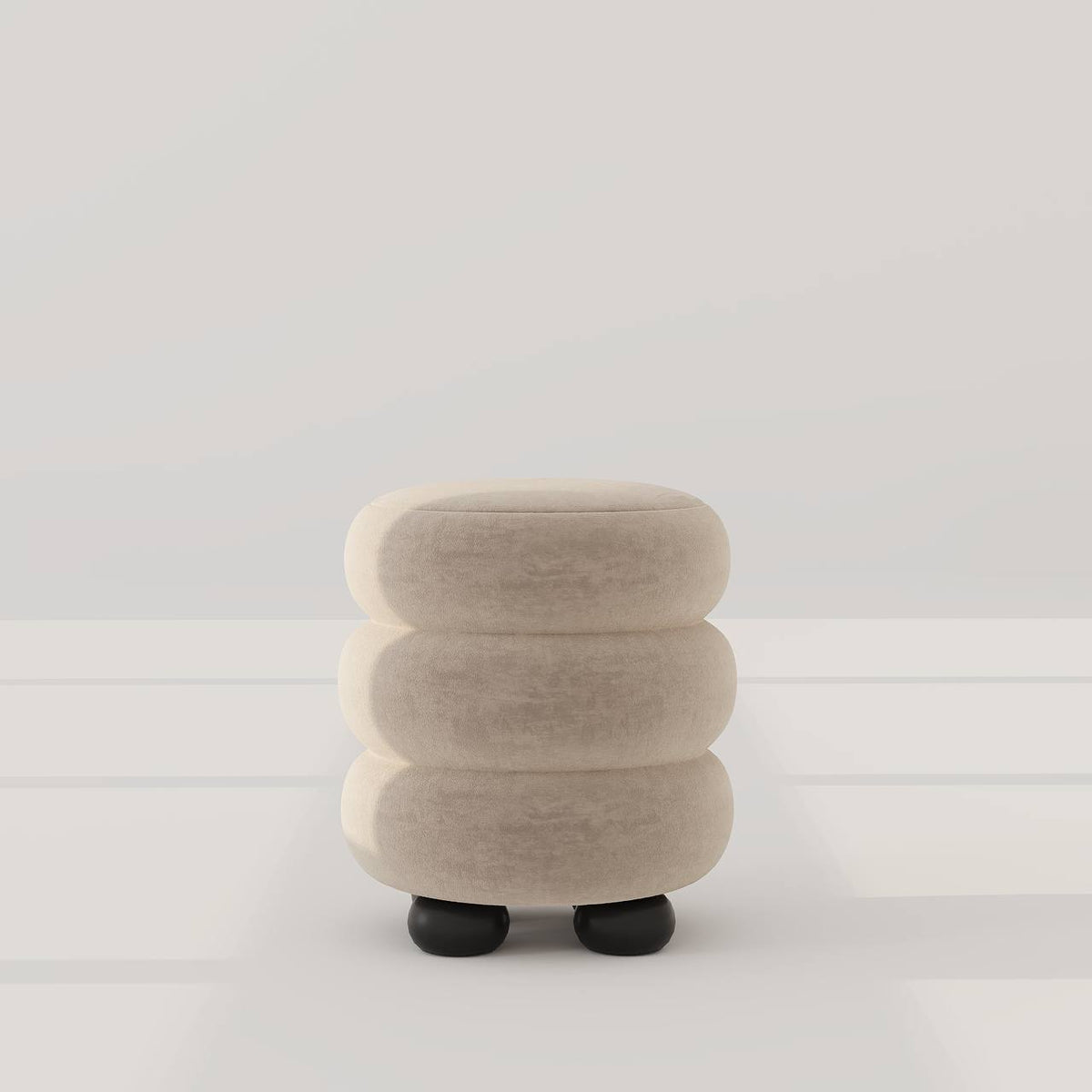 Tula Stool / Matt Beige Velvet