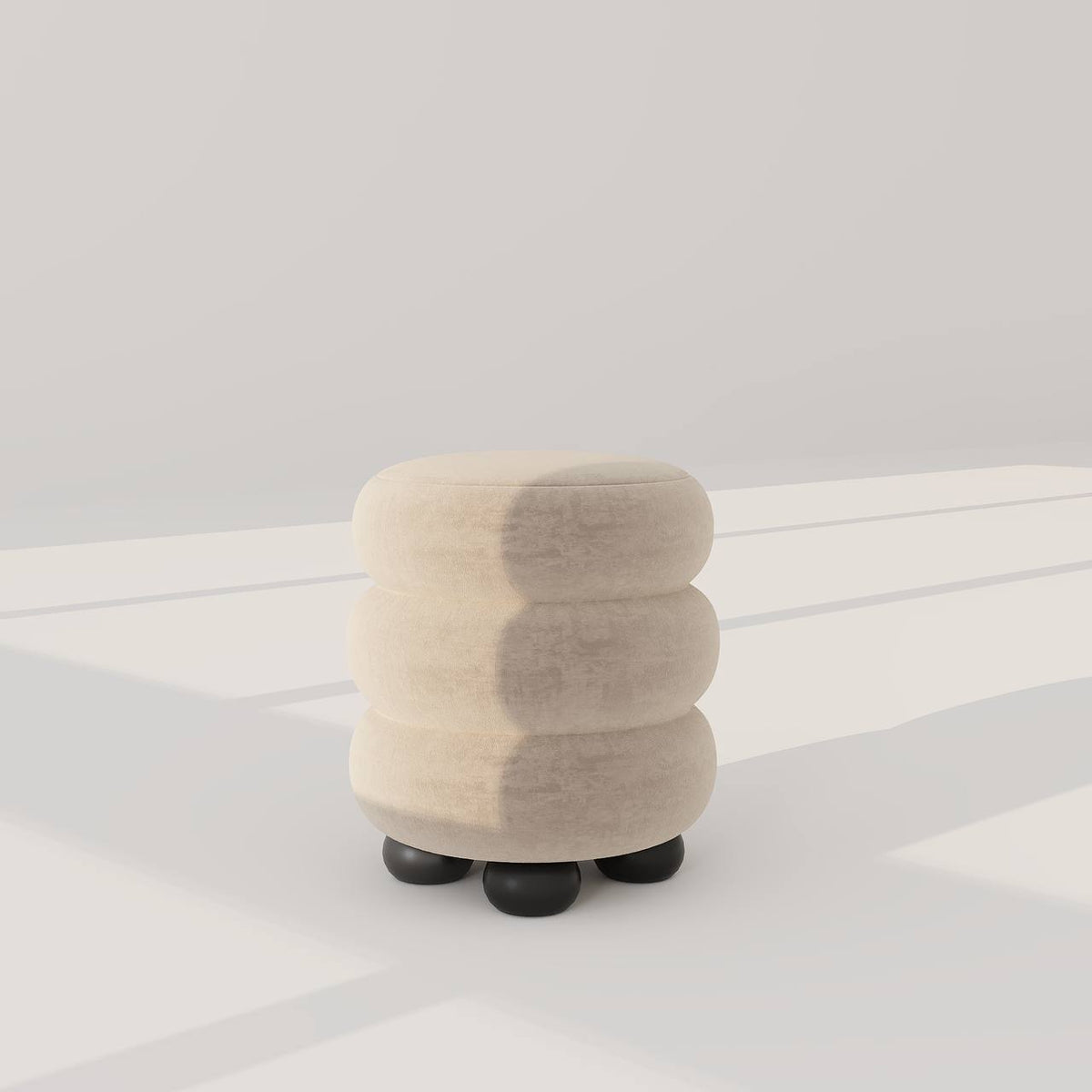 Tula Stool / Matt Beige Velvet