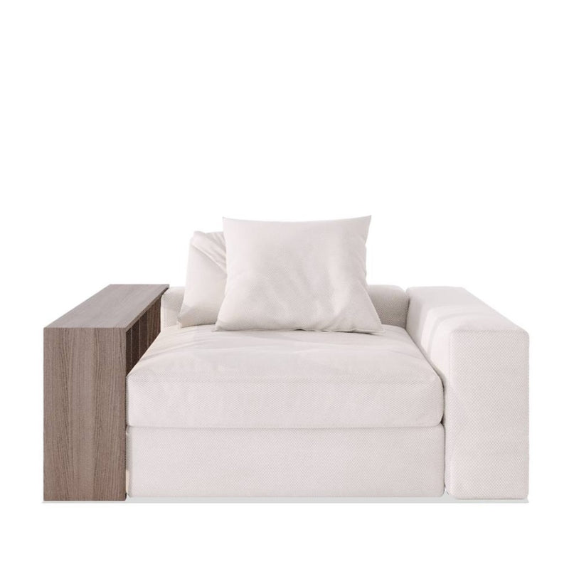 White Cotton-Blend (With Book Case)