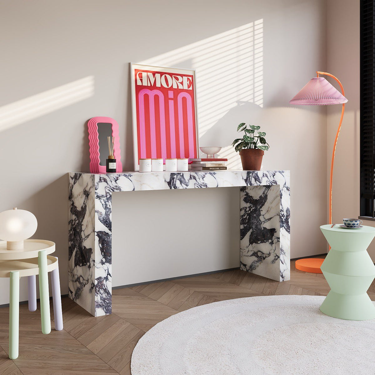 Darko Console Table (Black & White)