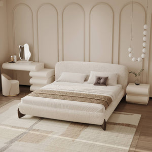 Valentina Platform Bed / Full Boucle