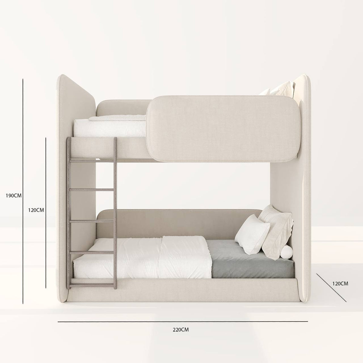 Aletta Bunk Bed / Premium Beige Linen