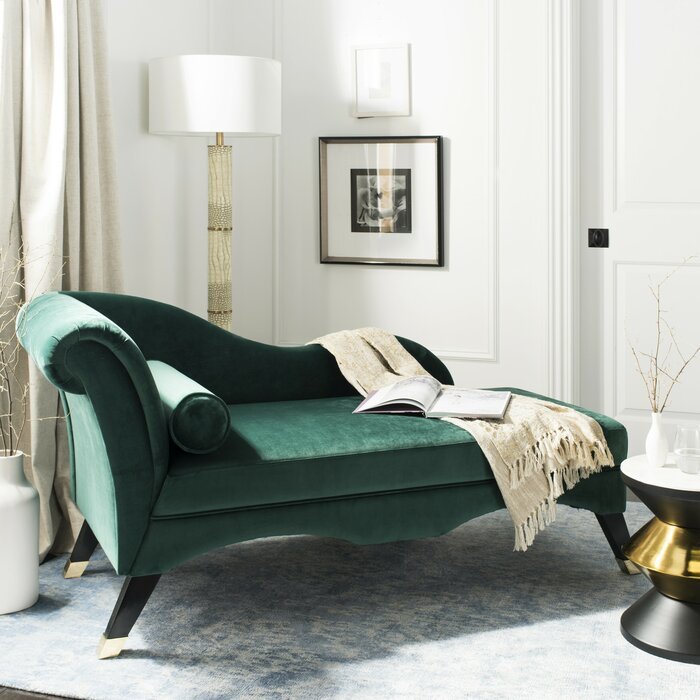 Dark green store chaise lounge