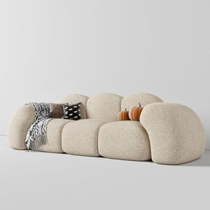 Bronco Sofa 3S / Premium Beige Boucle - Walls Nation