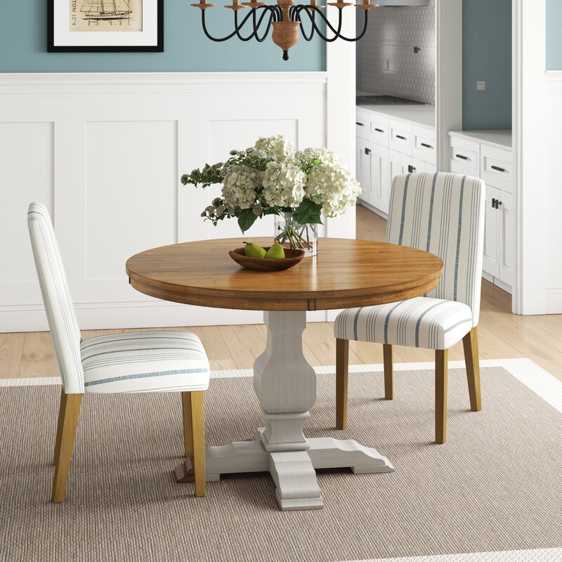 Circle wood store dining table