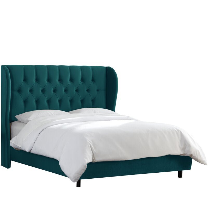 Velvet platform deals bed frame