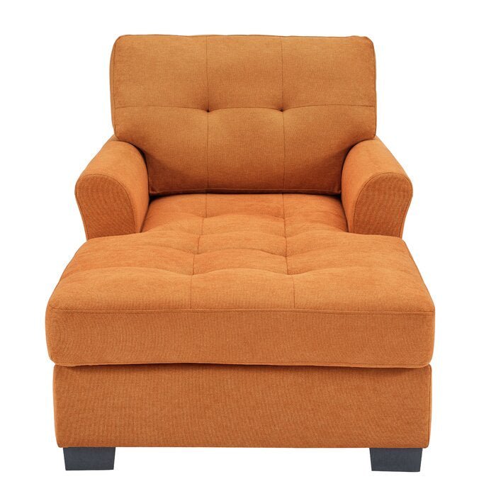 Orange shop chaise lounge