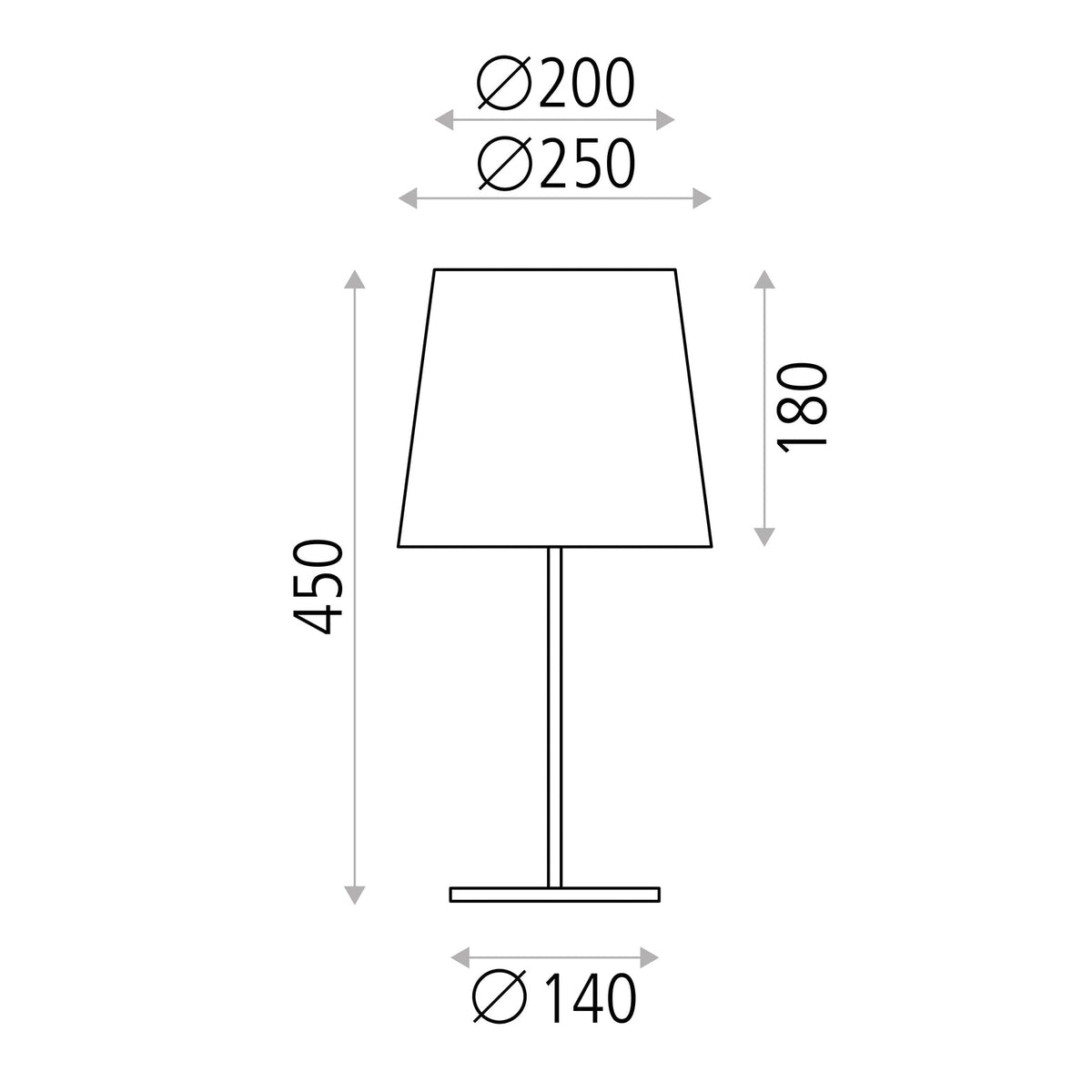 Table Lamp Marta / Metal & Cotton - Walls Nation