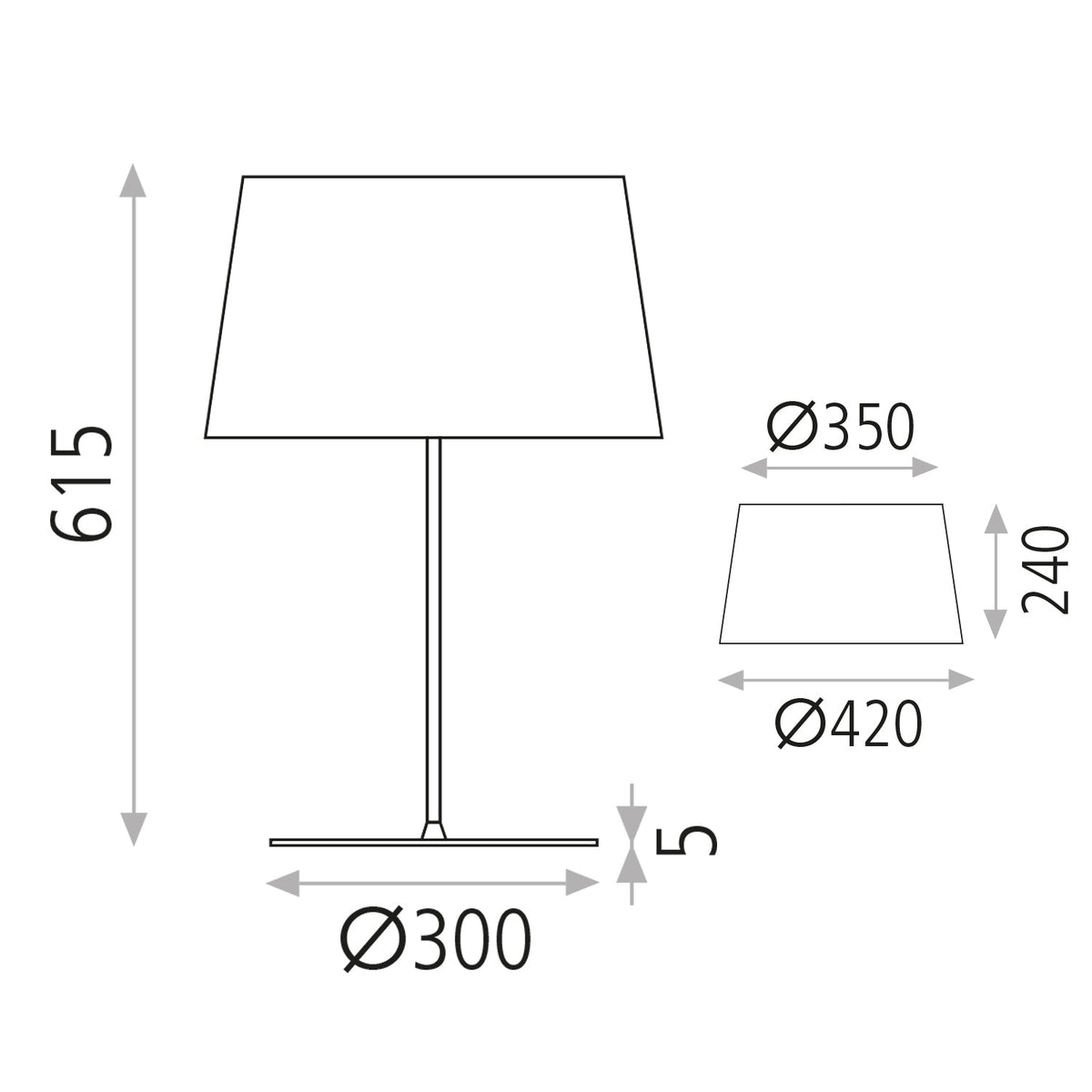 Table Lamp Stilo / Metal & Cotton - Walls Nation